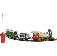 Hračka vláček s lokomotivou, vagóny a dálkovým ovládáním