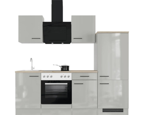 Kompletní kuchyně s dřezem, sporákem, digestoří a skříňkami