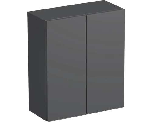 Koupelnová závěsná skříňka Intedoor TRENTA antracit matný 50 x 58 x 23 cm TRE HZ 50 2D B A3396