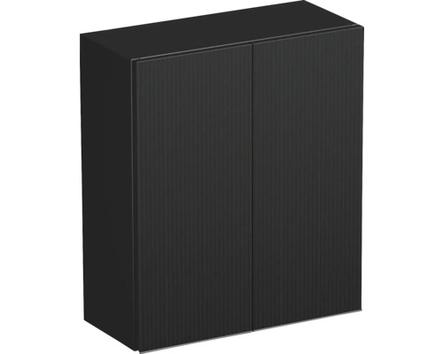 Koupelnová závěsná skříňka Intedoor TRENTA černá matná 50 x 58 x 23 cm TRE HZ 50 2D B A9276