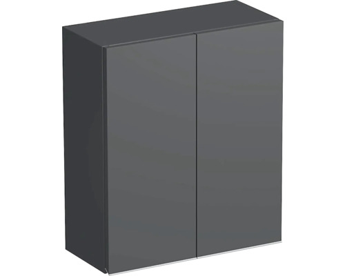 Koupelnová závěsná skříňka Intedoor TRENTA antracit matný 50 x 58 x 23 cm TRE HZ 50 2D S A3396