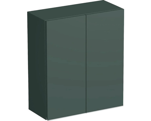 Koupelnová závěsná skříňka Intedoor TRENTA šalvějově zelená matná 50 x 58 x 23 cm TRE HZ 50 2D S A9146