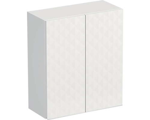 Koupelnová závěsná skříňka Intedoor TRENTA bílá matná 50 x 58 x 23 cm TRE HZ 50 2D S B073