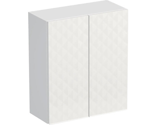 Koupelnová závěsná skříňka Intedoor TRENTA bílá matná 50 x 58 x 23 cm TRE HZ 50 2D W B073