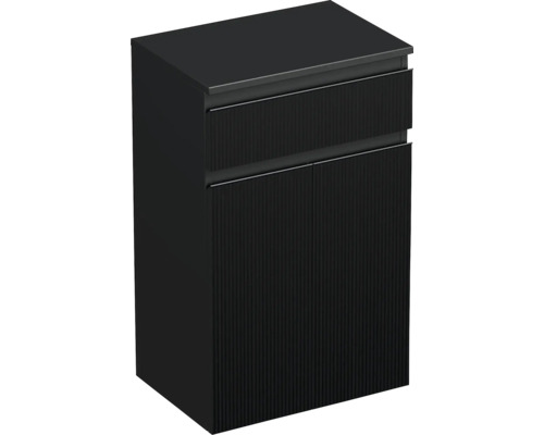Koupelnová skříňka nízká Intedoor TRENTA černá matná 50 x 83,4 x 35 cm TRE SN 50 1Z 2D B A9276