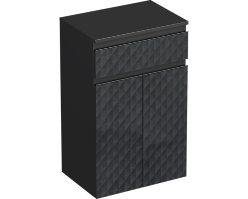 Koupelnová skříňka nízká Intedoor TRENTA černá matná 50 x 83,4 x 35 cm TRE SN 50 1Z 2D B U129