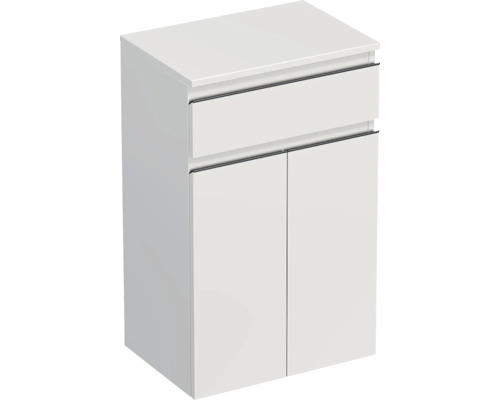 Koupelnová skříňka nízká Intedoor TRENTA bílá vysoce lesklá 50 x 83,4 x 35 cm TRE SN 50 1Z 2D S A0016