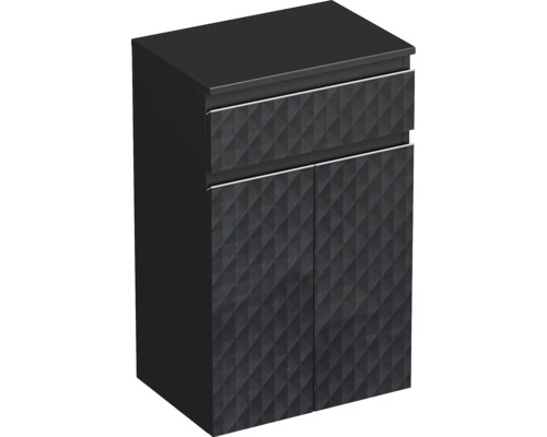Koupelnová skříňka nízká Intedoor TRENTA černá matná 50 x 83,4 x 35 cm TRE SN 50 1Z 2D S U129