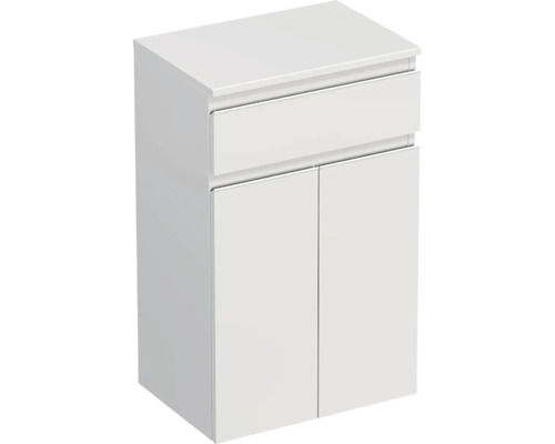 Koupelnová skříňka nízká Intedoor TRENTA bílá vysoce lesklá 50 x 83,4 x 35 cm TRE SN 50 1Z 2D W A0016