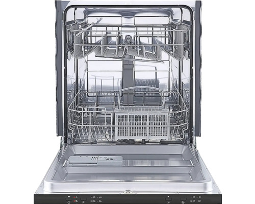 Otevřená myčka s dvěma koši a košem na příbory