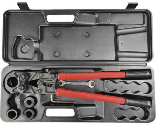 Lisovací kleště na trubky s příslušenstvím v kufříku na nářadí