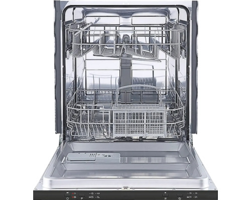 Otevřená myčka na nádobí s koši