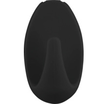 Jeden černý háček na ručníky pro montáž na stěnu