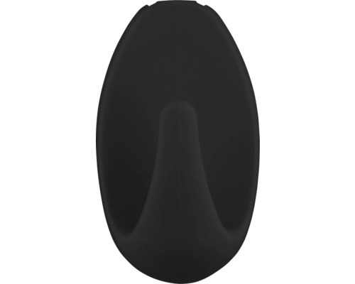 Háček na ručníky Tesa Powerstrips 58275-00000-20 Jeden černý háček na ručníky pro montáž na stěnu