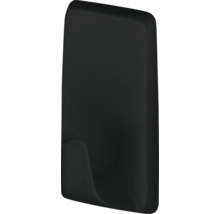 Černý jednoduchý háček pro montáž na stěnu