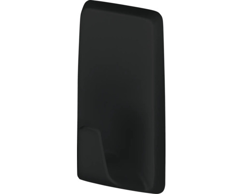 Černý jednoduchý háček pro montáž na stěnu