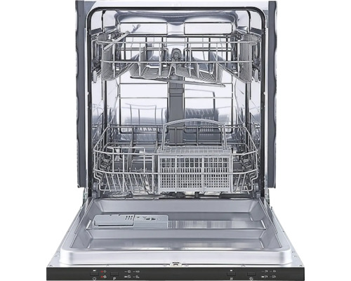 Otevřená myčka s koši na nádobí