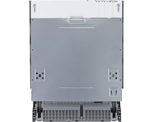 Pohled zezadu na myčku nádobí s upevňovacími body pro instalaci