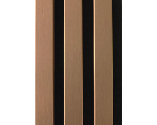 Akustický panel MDF měděný, černý filc 19 x 132 x 2650 mm