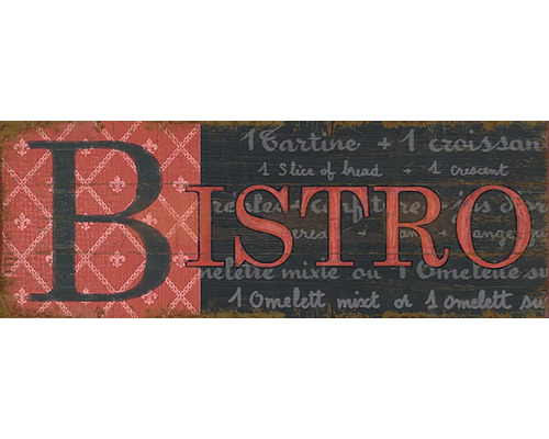 Plechová cedule BISTRO 36x13 cm