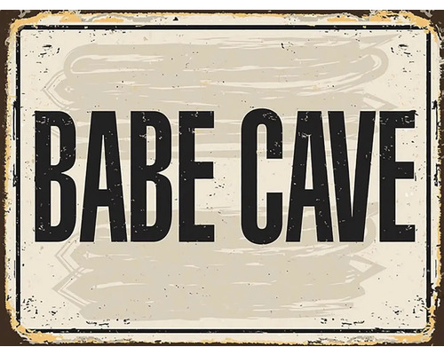 Plechová cedule BABE CAVE 30x50 cm