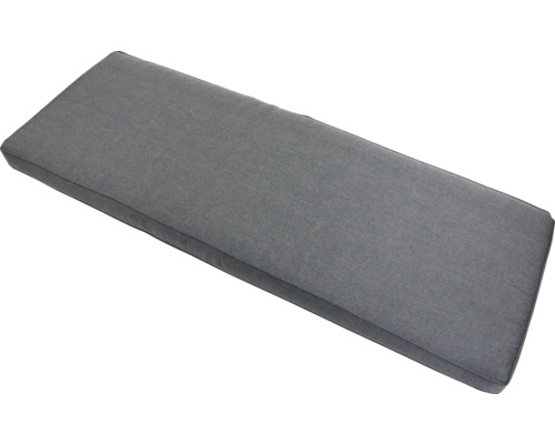 Šedý polstr na lavici pro venkovní použití
