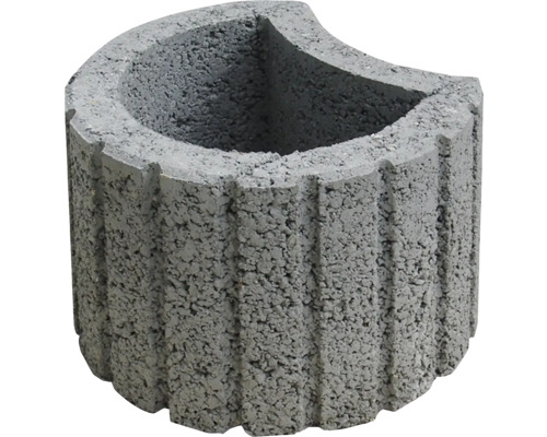 Svahová tvárnice Luna LU-1 přírodní šedá 30x23x20 cm Betonový květináč