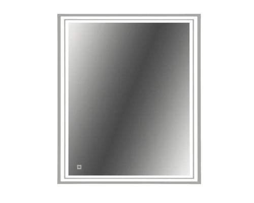 Zrcadlo do koupelny s osvětlením Cordia DOUBLE LINE s ochranou proti zamlžení 65 x 60 cm IP 44