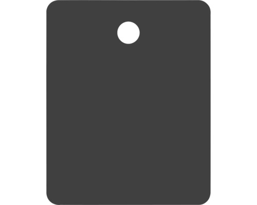 Šedý obdélníkový štítek s otvorem