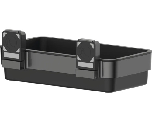 Černá bedna na nářadí s upevněním na bednu na nářadí