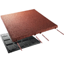 Čtvercová deska z gumového granulátu pro ochranu proti pádu se spojovacími kolíky