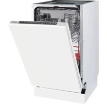 Otevřená, bílá myčka nádobí do kuchyně.