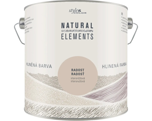 StyleColor NATURAL ELEMENTS jílové barvy bez konzervantů 2,5 l Radost