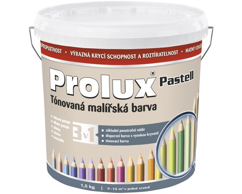 Barva na zeď Prolux Pastell tónovaná 0238 béžová muškátová 1,5 kg Kbelík tónované barvy Prolux Pastell