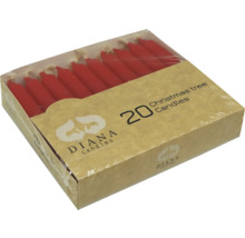 Balení dvaceti červených svíček na vánoční stromek značky Diana Candles