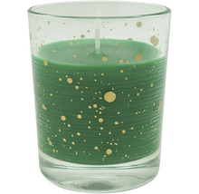 Svíčka ve skle se zlatými tečkami