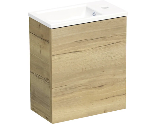 Koupelnová skříňka s umyvadlem Intedoor TRENTA 42 cm dub halifax přírodní TRE 42 1D L PU 80