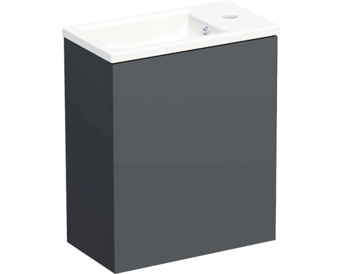 Koupelnová skříňka s umyvadlem Intedoor TRENTA 42 cm antracit matný TRE 42 1D L PU A3396