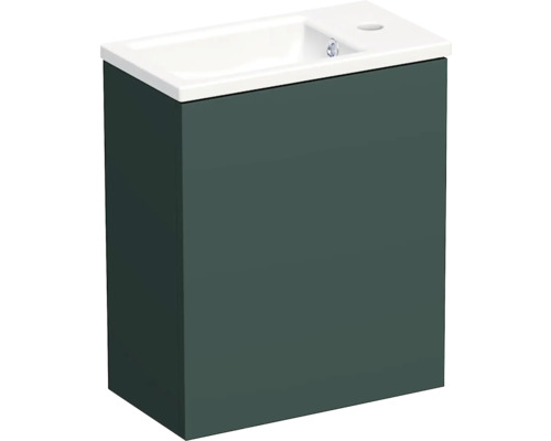 Koupelnová skříňka s umyvadlem Intedoor TRENTA 42 cm šalvějově zelená matná TRE 42 1D L PU A9146
