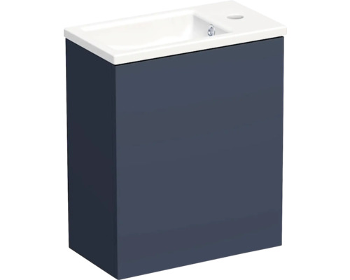 Koupelnová skříňka s umyvadlem Intedoor TRENTA 42 cm modrá marino matná TRE 42 1D L PU A9166