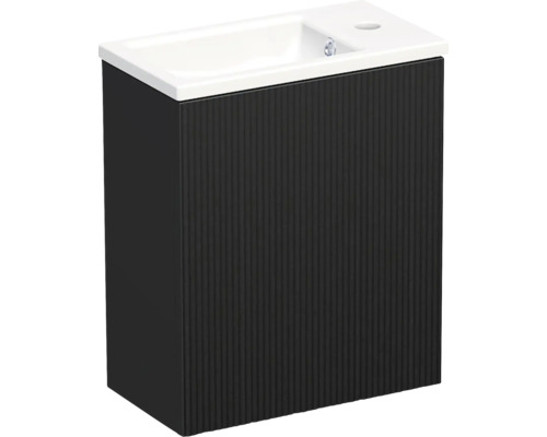 Koupelnová skříňka s umyvadlem Intedoor TRENTA 42 cm černá matná TRE 42 1D L PU A9276