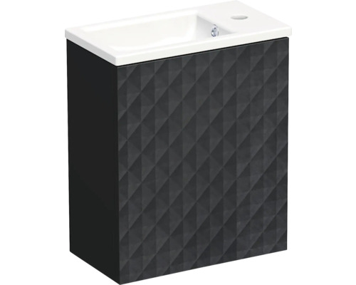 Koupelnová skříňka s umyvadlem Intedoor TRENTA 42 cm černá matná TRE 42 1D L PU U129