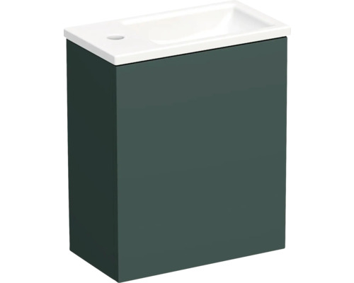 Koupelnová skříňka s umyvadlem Intedoor TRENTA 42 cm šalvějově zelená matná TRE 42 1D P PU A9146