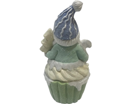 Dekorativní figurka trpaslíka na muffinu se stromem