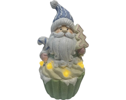 Dekorativní figurka Santa Clause ve tvaru dortíku s LED osvětlením