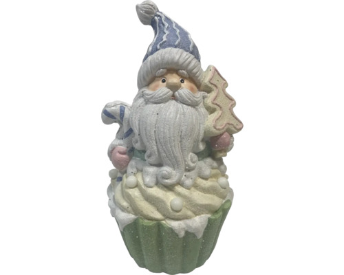 Figurka Santa Clause na podstavci ve tvaru dortíku