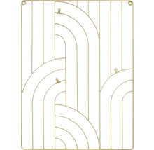 Dekorativní kovová mřížka s geometrickým designem a upevňovacími klipy pro nástěnnou dekoraci