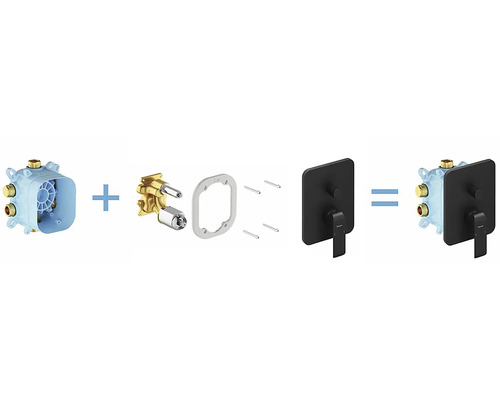 Součásti podomítkové jednopákové baterie pro koupelnové armatury