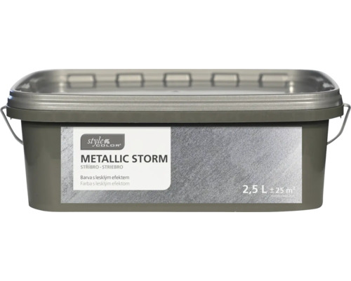 Barva na stěnu StyleColor Metallic Storm 2,5 l stříbro