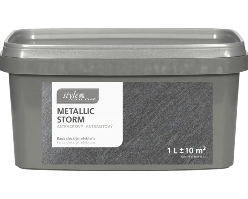 StyleColor Barva na zeď Metallic Storm 1 l anthrazit